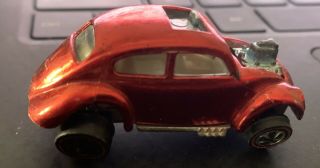 1968 Hot Wheels Mattel Die - Cast Redline Red Custom Volkswagen Usa