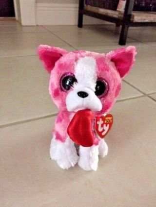 Ty Romeo Puppy Dog 6 " Beanie Boo Easter Basket Pink Heart Toy 17 Available
