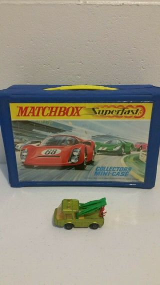 Vintage Matchbox Superfast Carrying Case With 1 Car Tow Joe