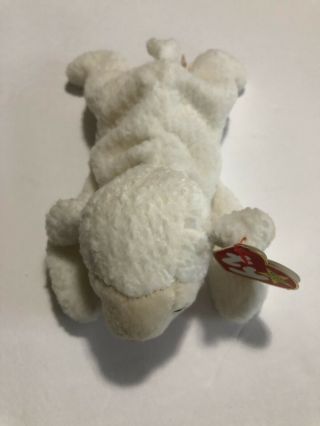 TY Beanie Baby Fleece The Lamb W/Style Tag Retired DOB: March 21st,  1996 PVC 2