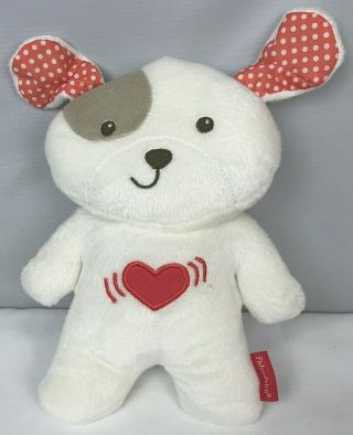 Fisher Price Vibrations Snugapuppy Puppy Dog Calming Music Soother Red Heart Dot