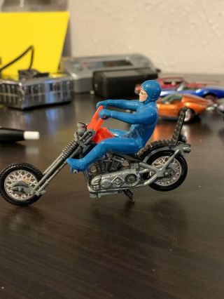 Hot Wheels Redline Rrrumblers Mean Machine Orange With Blue Rider