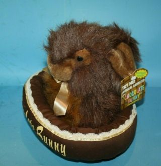 Mty Intl Chocolate Easter Bunny Rabbit 9 " Sings Plush Bow Stuffed Animal Soft