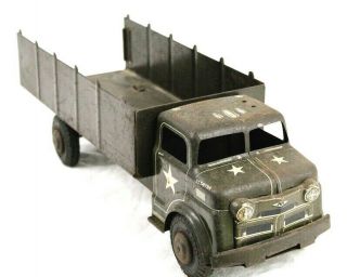 Vintage 1950’s Marx Lumar U.  S.  Army Troop Transport Carrier Truck Pressed Steel