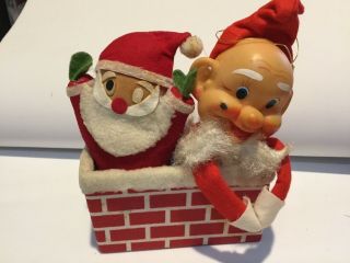 Rare Vintage R.  Dakin & Co.  Dream Pets Santa And Helper Shelf Toy