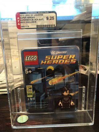 Lego 2013 Sdcc Dc Black Suit Superman Mini Figure Usa Seller Graded