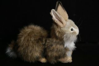 Hansa Gorgeous Brown Lying Down Bunny Rabbit Plush Toy Doll