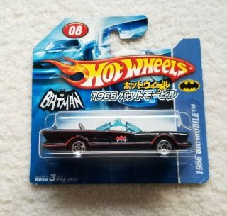 Rare 2006 Hot Wheels 1966 Classic Tv Series Batmobile Batman Japan Japanese Card
