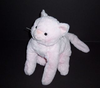 12 " Pottery Barn Kids Pink Kitty Cat Plush Stuffed Animal Meow