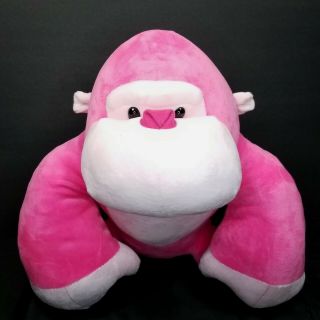 Hot Pink Gorilla Monkey Giant Dan Dee Plush Stuffed Animal Ape Valentine Large