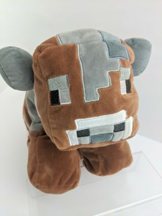 Minecraft Mojang Brown Cow Medium Stuffed Animal Plush Pillow 2017 17in