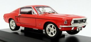 Road Signature 1/43 Scale 43206 - 1968 Ford Mustang Gt 2,  2 Fastback - Red