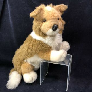 Avanti Applause Jockline Collie Pup Brown Realistic Stuffed Animal 1986 Plush