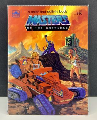 Old Vintage 1985 Golden Masters Of The Universe He - Man Coloring Book