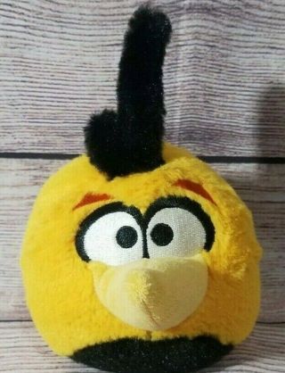 Commonwealth Rovio Angry Birds Plush Bubbles Stuffed Yellow Orange Sound 7 "