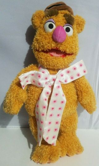 Disney Store Muppets Plush Fozzie Bear Stuffed Animal Jim Henson 17 "