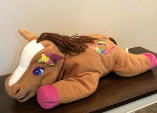22 " Lisa Frank Rainbow Chaser Brown Pony Horse Plush Stuffed S14