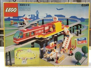 Lego Airport Shuttle Monorail 6399 - 100 Complete W/ Box And Instructions