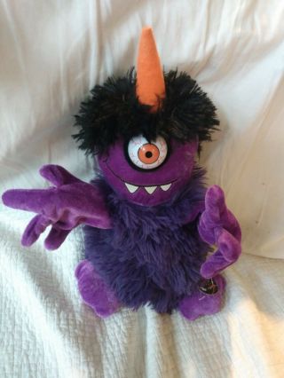 Purple People Eater One Eye Stuffed Plush Dances Sings Dandee 11 " Wo/tags