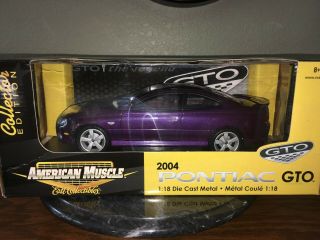 Ertl American Muscle 2004 Pontiac Gto,  1:18 Collector Edition,  Purple