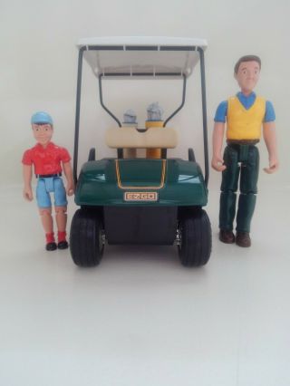 1998 Nylint Ez - Go Golf Cart Toy With Golf Clubs Father And Son Figures