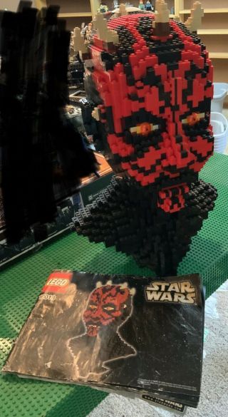 2001 Lego Star Wars Ucs Darth Maul Bust 10018 100 Complete Instruction