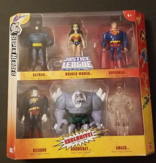 Justice League Unlimited Action Figures 6 - Pack Doomsday,  Bizarro,  Superman,  Batm