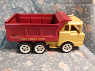 Vintage Structo Grading Service Dump Truck Yellow/red Metal 60 