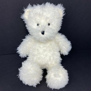 Jellycat Angora Blizzard Polar Bear Plush White Shaggy Fur Stuffed Animal 12 "
