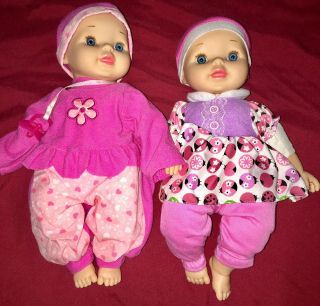 Twin Girls Talking You & Me Baby Doll 14 " Geoffrey Lindsay Doll Blue Eyes