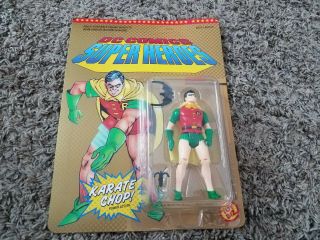Vtg Toy Biz Dc Comics Heroes Robin Action Figure Moc Unpunched 1989