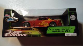 1994 Mazda Rx - 7 1:18 Die Cast - Fast And The Furious - Racing Champions