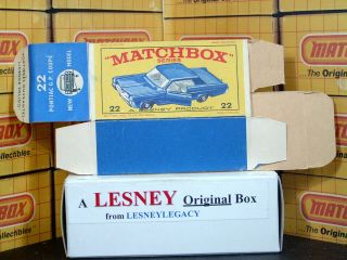 Matchbox Lesney 22c Pontiac Gran Prix Coupe model Type E2 EMPTY BOX 3