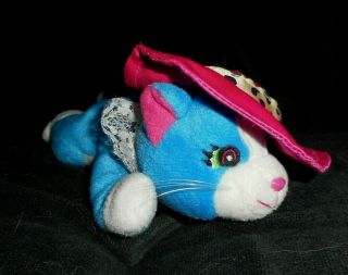 8 " Vintage Lisa Frank Miss Furonica Blue Kitty Cat Stuffed Animal Plush Toy
