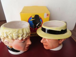 Applause Dick Tracy & Madonna As Breathless Figural Mugs - In Package