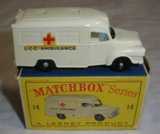 Matchbox Lomas Ambulance 14 W/box Collectors Quality