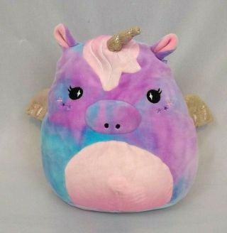 Squishmallows Justice 8 " Plush Starry The Unicorn Winged Pegasus Cotton Candy