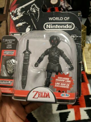 The Legend Of Zelda Dark Shadow Link Figure World Of Nintendo 4 " Exclusive
