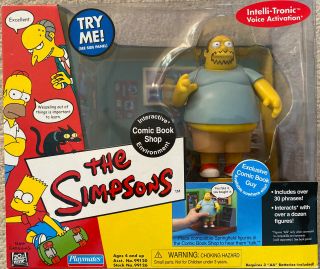 Playmates The Simpsons Interactive Comic Book Shop Environment W/comic Book Guy