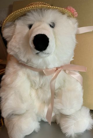 11 " Vintage 1988 Dakin White Teddy Bear Stuffed Animal Plush Toy