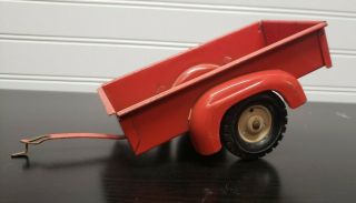 Vintage Pressed Steel Toy Tru - Scale Pickup Box Utility Trailer - T - 302 - 1/16 - Truck