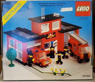 Vintage Lego 6382 Classic Town Fire Station Factory Misb 1981