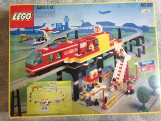 1990 Lego Airport Shuttle 6399 And Accessory Track 6347 & Many Rare