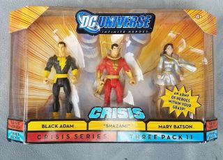 Dc Universe Infinite Heroes With Black Adam Shaam Mary Marvel Figures Three Pack