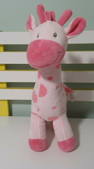 Toys R Us Giraffe Pink Spotty About 37cm Tall Animal Soft Toy Plush
