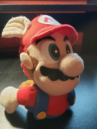 Vtg Nintendo Flying Mario Bean Bag Plush Stuffed Animal Bd&a Mario 5 " Tall