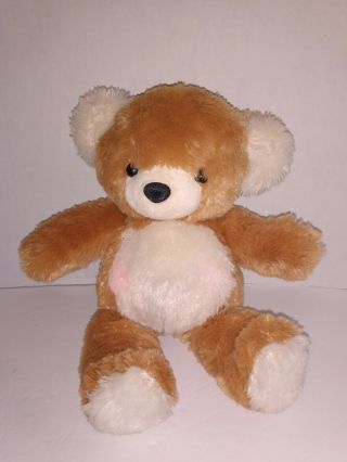 2005 Cepia Glo E Color Changing Tan Teddy Bear Plush 12 " Tall