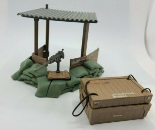 Vintage 1986 Gi Joe Outpost Defender & The 1985 Ammo Dump Box W 2 Bombs