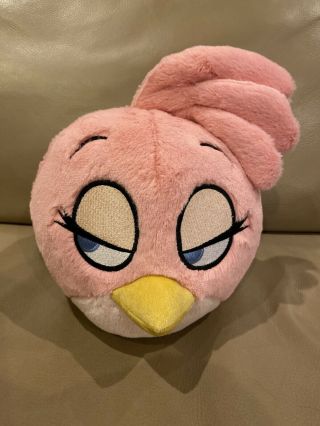 Angry Birds Pink Girl Stella Plush W/ Sound Large 8”