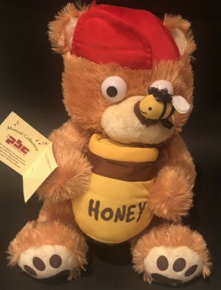 The Teddy Bears Picnic Musical Bear Bee On Nose Plush Pbc International 12 "
